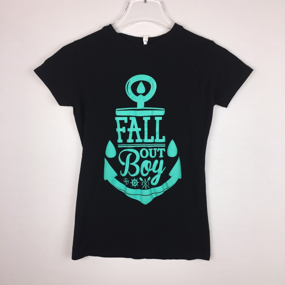 Fall Out Boy Juniors S Anchor Graphic T-Shirt - Picture 1 of 8